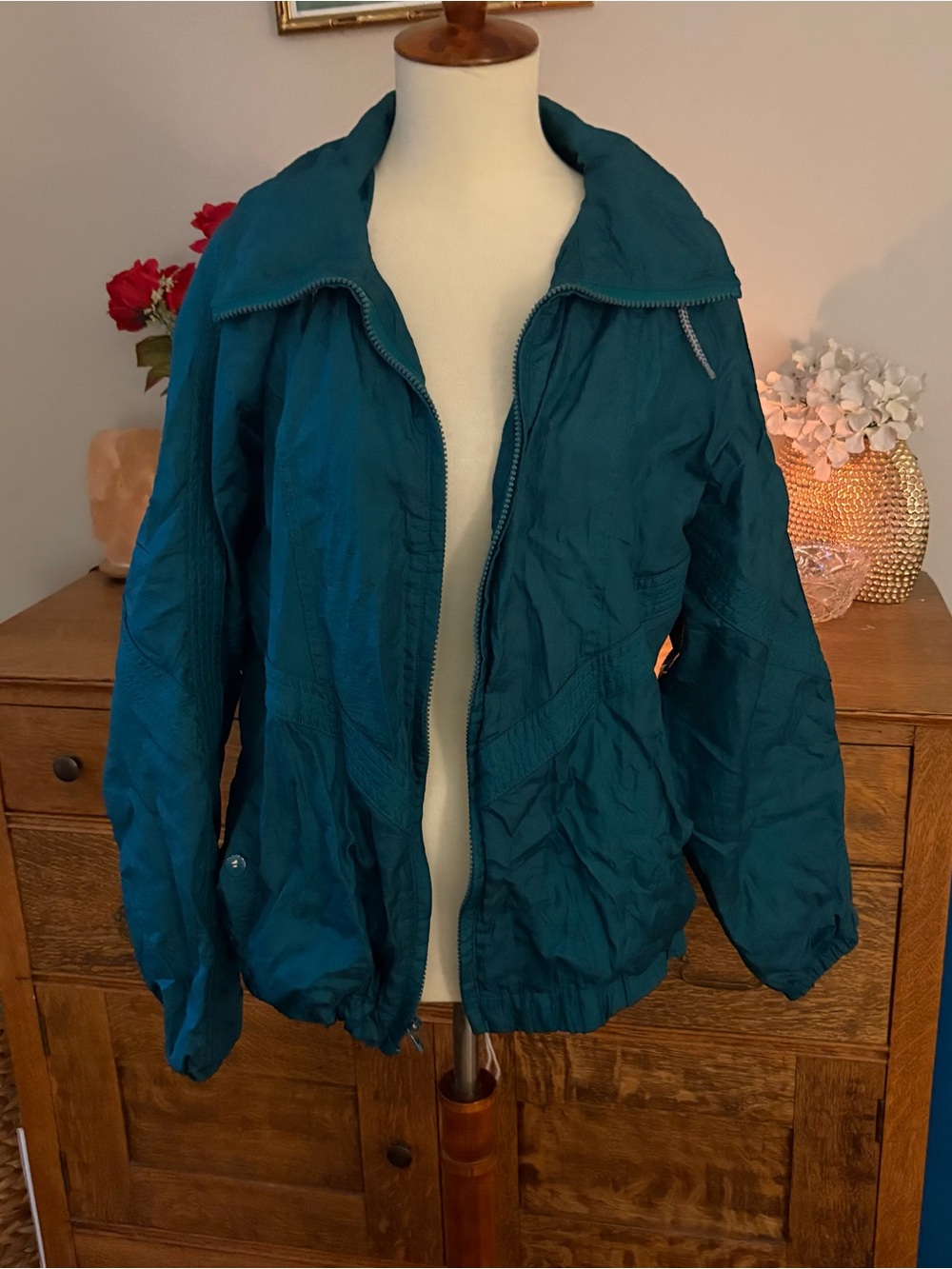 Pacific Trail Teal Women's Lightweight Jacket Medium Hiking Vintage Country Club